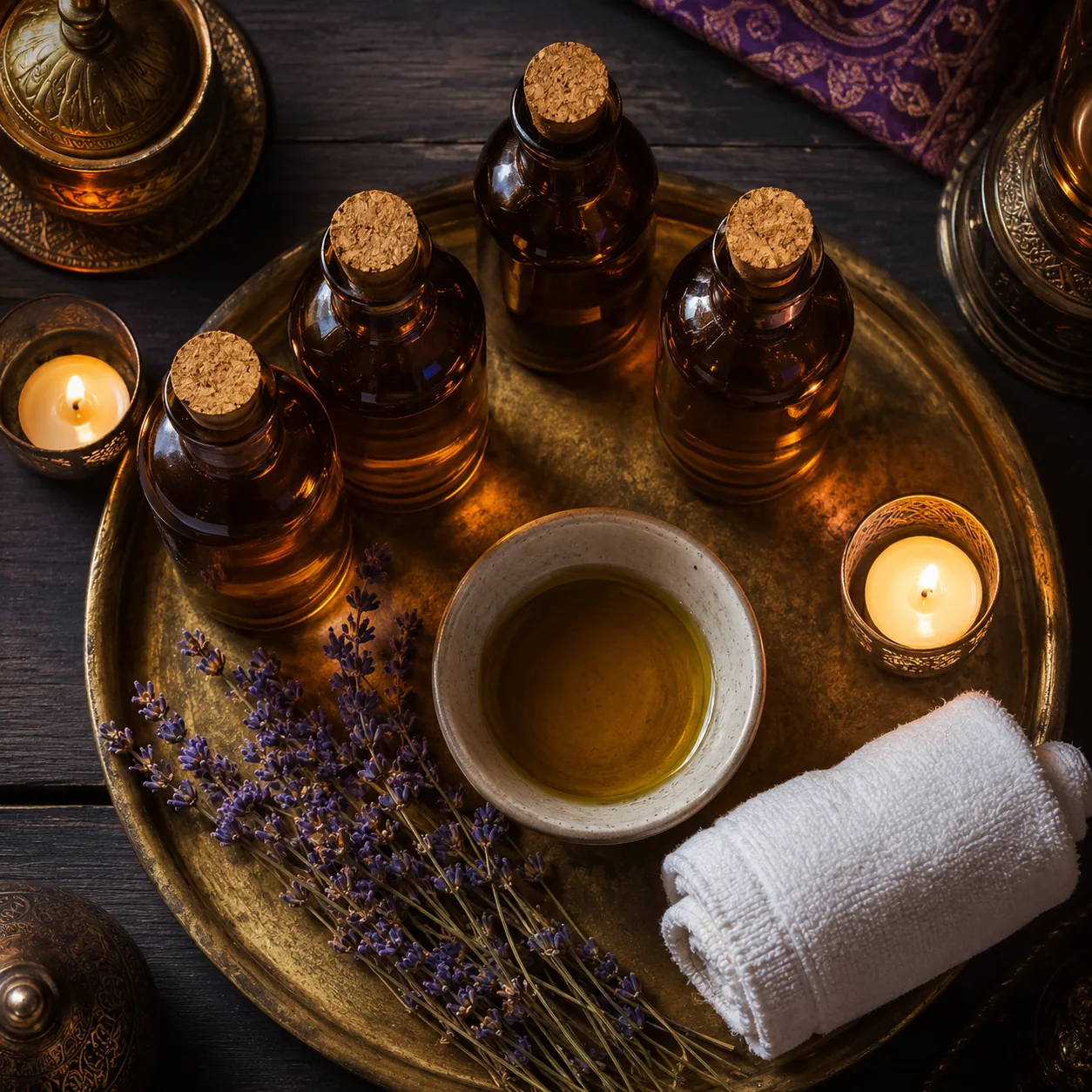 Aromaterapi yağ tepsisi — Lila Spa, Bayrampaşa misafirlerine hizmet veren salon